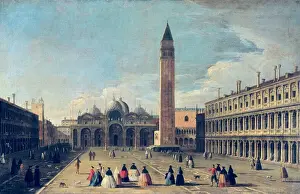 Venice Prints: Saint Marks Square at Venice. 18th c. Anonymous