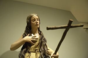 1688 Collection: Saint Mary Magdalene penitent. Polychrome sculpture