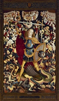 Images Dated 20th September 2016: Saint Michael Archangel. By Master of Zafra. 1495-1500