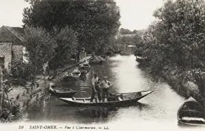 Omer Prints: Saint-Omer, France - A Canal view at Clairmarais
