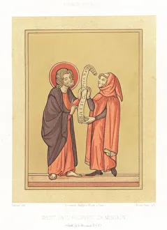 13th Century Prints: Saint Paul receiving his mission from God
