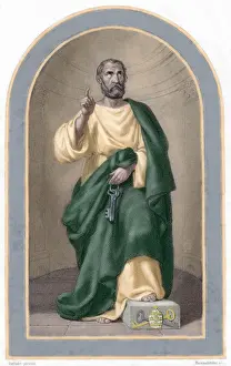 Keys Prints: Saint Peter (c. 1 B. C. -67 A. C). Apostle of Jesus Christ