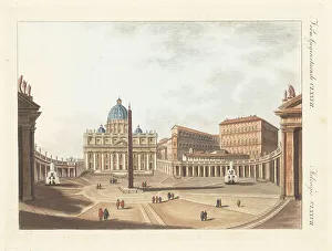 Fountains Prints: Saint Peter's Basilica and Square, Rome