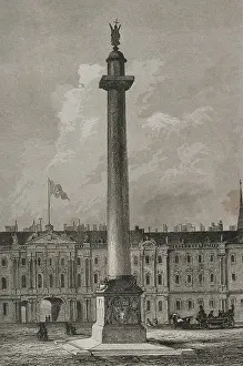 Czarist Prints: Saint Petersburg. The Alexander Column or Alexandrian Column
