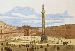 Alexandrian Gallery: Saint Petersburg. Palace Square with the Alexander Column