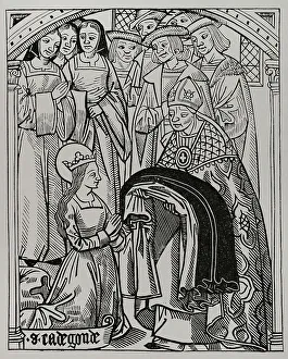Receive Prints: Saint Radegund (ca. 520-587). Princess of Thuringia