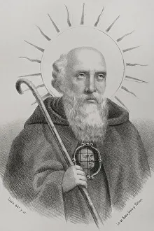 Llanta Prints: Saint Saturius of Soria (ca. 493-568). Spanish anchorite