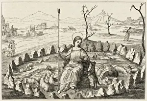 Flocks Prints: Sainte Genevieve