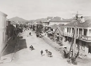 Sakaimachi, street scene, Kobe, Japan