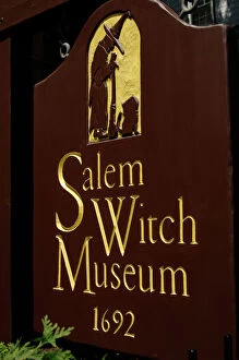 Images Dated 8th June 2008: Salem With Museum. Placard. Massachusetts. united States