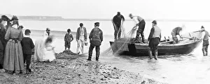 Berwick Prints: Salmon fishing at Spittal near Berwick on Tweed