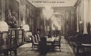 Salon de lecture in Claridges hotel, Paris, 1920s