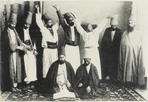 Seeker Prints: Salonica - Group of Whirling Dervishes with ney player