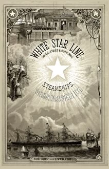 Images Dated 12th October 2011: Saloon passenger list - White Star Line steamship services