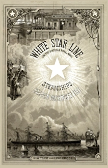 Images Dated 12th October 2011: Saloon passenger list - White Star Line steamship services