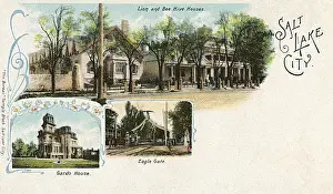 Salt Lake City, Utah, USA - Gardo House, Eagle Gate