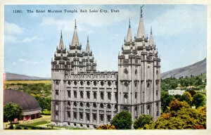 Images Dated 16th June 2020: Salt Lake Temple, Salt Lake City, Utah, USA