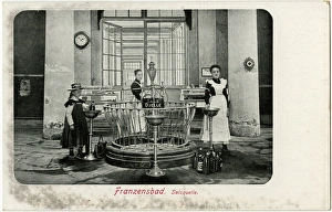 Images Dated 8th April 2016: Salt Water dispenser - Frantiskovy Lazne Spa, Czech Republic