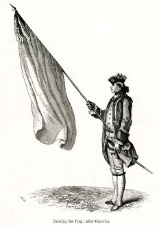 1766 Collection: SALUTING THE FLAG-FRENCH
