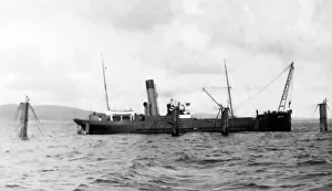 Scapa Prints: A salvage boat, Scapa Flow, Orkney, June 1919