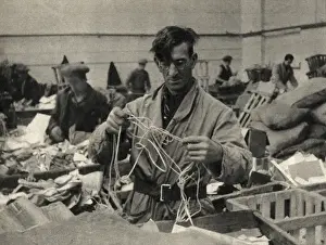 Destitute Prints: Salvation Army Elevator - Sorting Paper and String
