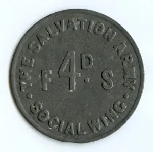 Issued Prints: Salvation Army Social Wing 4d Token