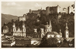 Images Dated 26th August 2011: Salzburg - Cathedral and Hohensalzburg Castle