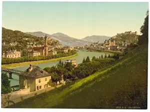 Salzburg Prints: Salzburg, general view, Austro-Hungary