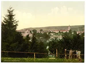 Thuringia Prints: Salzungen (i. e. Bad Salzungen), with the castle, from Seebe