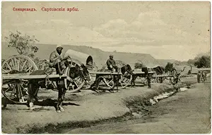 Samarkand Prints: Samarkand, Uzbekistan, Carts and drivers - Saratov, Russia