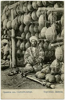 Images Dated 28th April 2016: Samarkand, Uzbekistan - Melon Seller
