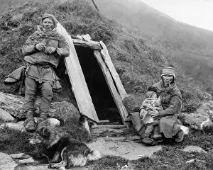 Laps Prints: Sami family, Arctic area of Sapmi