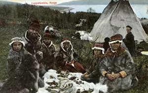 Images Dated 10th May 2018: Sami Family, Norway