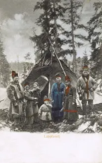 Laps Prints: Sami Family, Sweden