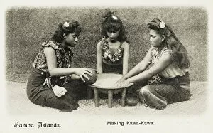 Samoan Women - Making Kawa-Kawa