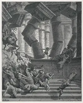Dore Prints: Samson & Temple / Dore