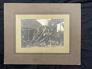 Pioneers Collection: Samuel Cody on board his aircraft, Samuel Cody Archive