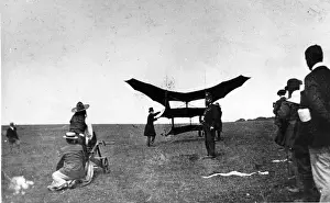 Samuel Cody and his kite at Findon