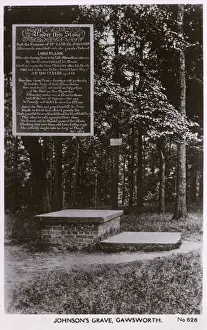 Marker Prints: Samuel Johnsons Grave at Gawsworth, Cheshire