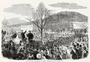 Phelps Prints: Samuel Phelps planting the young oak tree at the foot of Primrose Hill