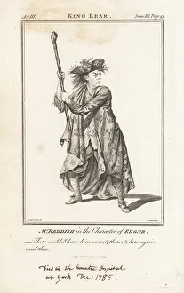 1767 Prints: Samuel Reddish as Edgar in King Lear, 1767