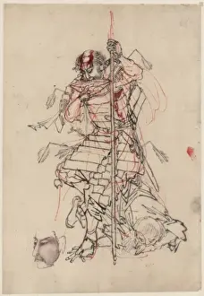 Sake Prints: A samurai drinking sake