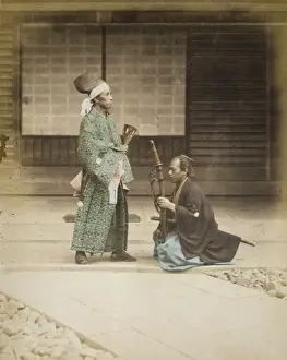 Daimyo Prints: Samurai or retainer kneeling before government official or d