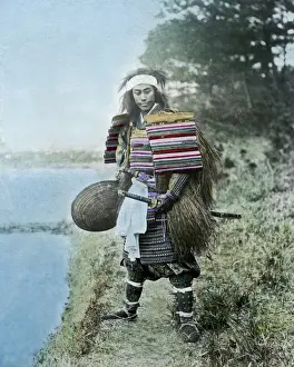 Headband Prints: Samurai warrior in armour, Japan