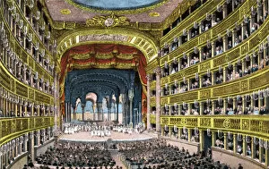 Images Dated 31st October 2018: San Carlo Theatre interior, Naples, Italy