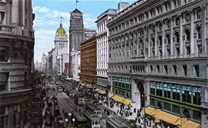 Images Dated 3rd September 2018: San Francisco, California, USA - Market St looking East
