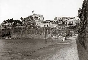 Indies Prints: San Juan, Puerto Rico, West Indies, from the sea wall, circa