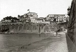 San Juan, Puerto Rico, West Indies, from the sea wall, circa