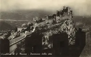 Torre Prints: San Marino - Panorama of The City and Defensive Walls