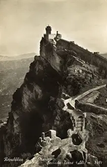 Torre Prints: San Marino - The Second Tower and Castle Walls